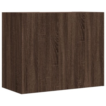 vidaXL Ντουλάπι Τοίχου Καφέ Δρυς 75x35x60cm Επεξεργασμένο Ξύλο 1 τεμ.