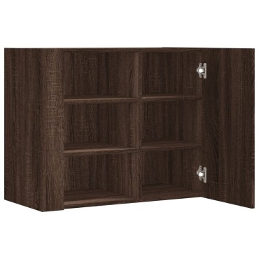 vidaXL Ντουλάπι Τοίχου Καφέ Δρυς 75x35x60cm Επεξεργασμένο Ξύλο 1 τεμ.