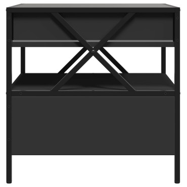 vidaXL Τραπεζάκι Σαλονιού Infinity LED Μαύρο 50x50x51cm 1 τεμ.