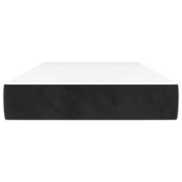 vidaXL Στρώμα με Pocket Springs Μαύρο 90x210x20cm Βελούδινο 1 τεμ. - Μονό