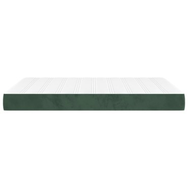 vidaXL Στρώμα με Pocket Springs Σκούρο Πράσινο 120x210x20cm Βελούδινο 1 τεμ. - Μονό