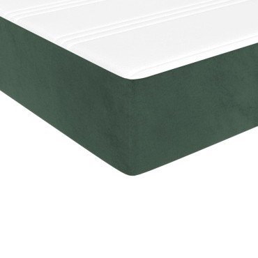 vidaXL Στρώμα με Pocket Springs Σκούρο Πράσινο 120x210x20cm Βελούδινο 1 τεμ. - Μονό