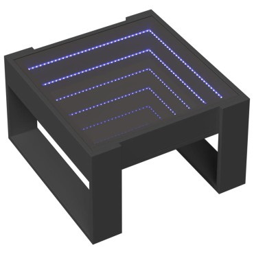 vidaXL Τραπεζάκι Σαλονιού Infinity LED Μαύρο 50x53x30cm 1 τεμ.
