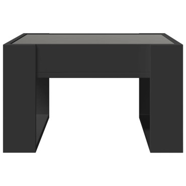 vidaXL Τραπεζάκι Σαλονιού Infinity LED Μαύρο 50x53x30cm 1 τεμ.