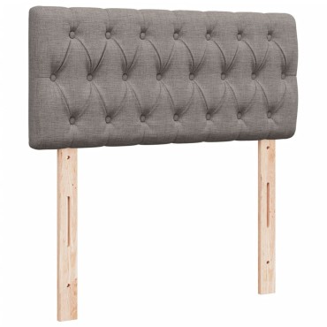 vidaXL Κρεβάτι Boxspring με Στρώμα Taupe 100x200cm Υφασμάτινο 1 τεμ. - Μονό