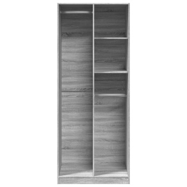 vidaXL Ντουλάπα Γκρι Sonoma 80x50x200cm από Επεξεργασμένο Ξύλο 1 τεμ.