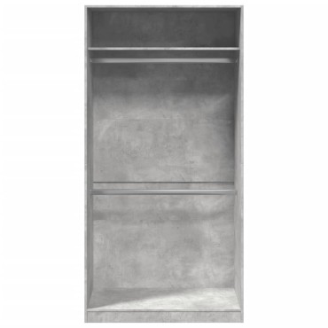 vidaXL Ντουλάπα Γκρι του Σκυροδέματος 100x50x200cm Επεξεργασμένο Ξύλο 1 τεμ.