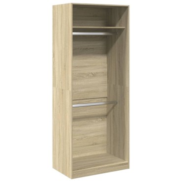 vidaXL Ντουλάπα Χρώμα Sonoma Δρυς 80x50x200cm από Επεξ. Ξύλο 1 τεμ.
