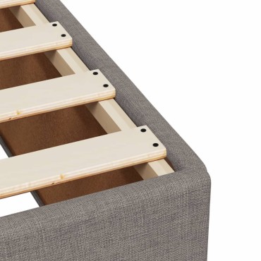 vidaXL Κρεβάτι Boxspring με Στρώμα Taupe 100x200cm Υφασμάτινο 1 τεμ. - Μονό