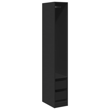 vidaXL Ντουλάπα Μαύρη 30x50x200cm από Επεξεργασμένο Ξύλο 1 τεμ.