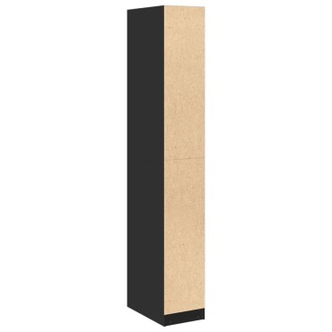 vidaXL Ντουλάπα Μαύρη 30x50x200cm από Επεξεργασμένο Ξύλο 1 τεμ.