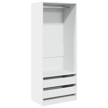 vidaXL Ντουλάπα Λευκή 80x50x200cm από Επεξεργασμένο Ξύλο 1 τεμ.