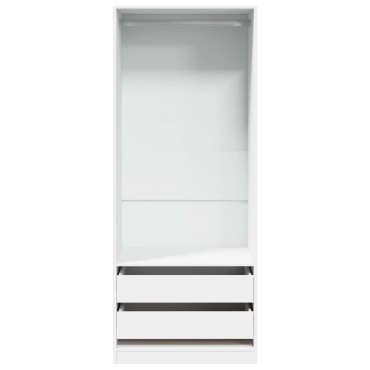 vidaXL Ντουλάπα Λευκή 80x50x200cm από Επεξεργασμένο Ξύλο 1 τεμ.
