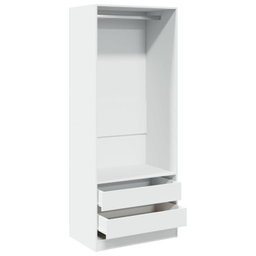 vidaXL Ντουλάπα Λευκή 80x50x200cm από Επεξεργασμένο Ξύλο 1 τεμ.