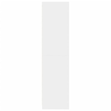 vidaXL Ντουλάπα Λευκή 80x50x200cm από Επεξεργασμένο Ξύλο 1 τεμ.