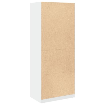 vidaXL Ντουλάπα Λευκή 80x50x200cm από Επεξεργασμένο Ξύλο 1 τεμ.