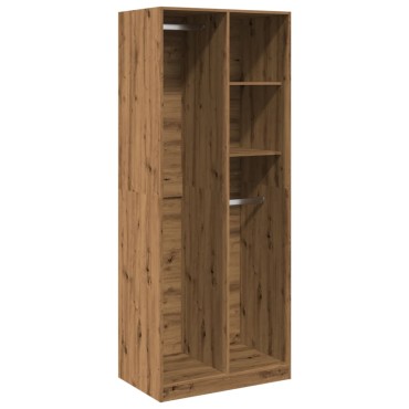 vidaXL Ντουλάπα Αρτισιανή Δρυς 80x50x200cm από Επεξεργασμένο Ξύλο 1 τεμ.