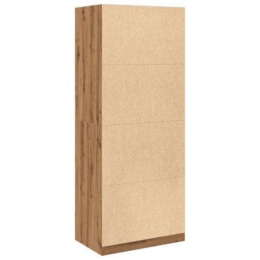 vidaXL Ντουλάπα Αρτισιανή Δρυς 80x50x200cm από Επεξεργασμένο Ξύλο 1 τεμ.