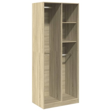 vidaXL Ντουλάπα Χρώμα Sonoma Δρυς 80x50x200cm από Επεξ. Ξύλο 1 τεμ.