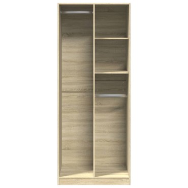 vidaXL Ντουλάπα Χρώμα Sonoma Δρυς 80x50x200cm από Επεξ. Ξύλο 1 τεμ.