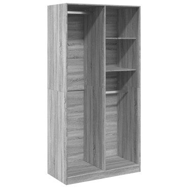vidaXL Ντουλάπα Γκρι Sonoma 100x50x200cm από Επεξεργασμένο Ξύλο 1 τεμ.