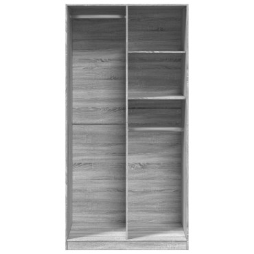 vidaXL Ντουλάπα Γκρι Sonoma 100x50x200cm από Επεξεργασμένο Ξύλο 1 τεμ.
