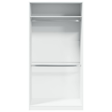 vidaXL Ντουλάπα Λευκή 100x50x200cm από Επεξεργασμένο Ξύλο 1 τεμ.