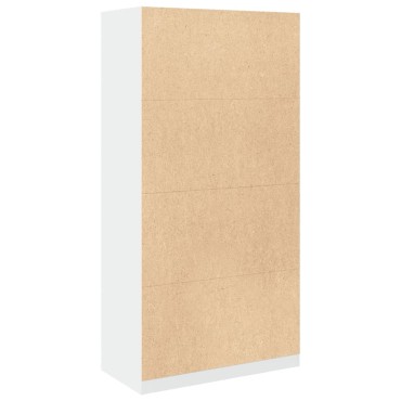 vidaXL Ντουλάπα Λευκή 100x50x200cm από Επεξεργασμένο Ξύλο 1 τεμ.