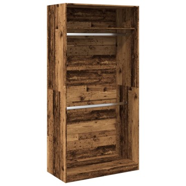 vidaXL Ντουλάπα Όψη Παλαιού Ξύλου 100x50x200cm από Επεξεργασμένο Ξύλο 1 τεμ.