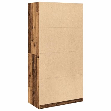 vidaXL Ντουλάπα Όψη Παλαιού Ξύλου 100x50x200cm από Επεξεργασμένο Ξύλο 1 τεμ.