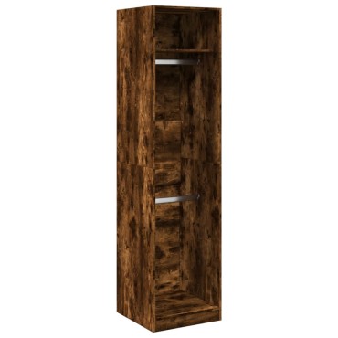 vidaXL Ντουλάπα Χρώμα Καπνιστή Δρυς 50x50x200cm από Επεξ. Ξύλο 1 τεμ.