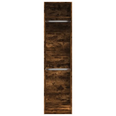 vidaXL Ντουλάπα Χρώμα Καπνιστή Δρυς 50x50x200cm από Επεξ. Ξύλο 1 τεμ.