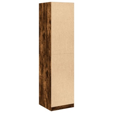 vidaXL Ντουλάπα Χρώμα Καπνιστή Δρυς 50x50x200cm από Επεξ. Ξύλο 1 τεμ.