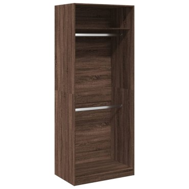 vidaXL Ντουλάπα Καφέ Δρυς 80x50x200cm από Επεξεργασμένο Ξύλο 1 τεμ.