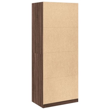 vidaXL Ντουλάπα Καφέ Δρυς 80x50x200cm από Επεξεργασμένο Ξύλο 1 τεμ.