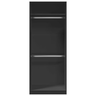 vidaXL Ντουλάπα Μαύρη 80x50x200cm από Επεξεργασμένο Ξύλο 1 τεμ.