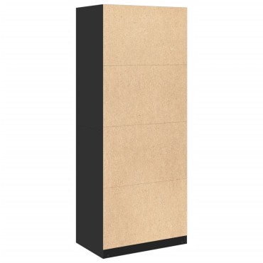 vidaXL Ντουλάπα Μαύρη 80x50x200cm από Επεξεργασμένο Ξύλο 1 τεμ.