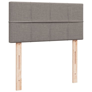 vidaXL Κρεβάτι Boxspring με Στρώμα Taupe 100x200cm Υφασμάτινο 1 τεμ. - Μονό