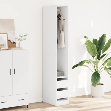 vidaXL Ντουλάπα Λευκή 30x50x200cm από Επεξεργασμένο Ξύλο 1 τεμ.