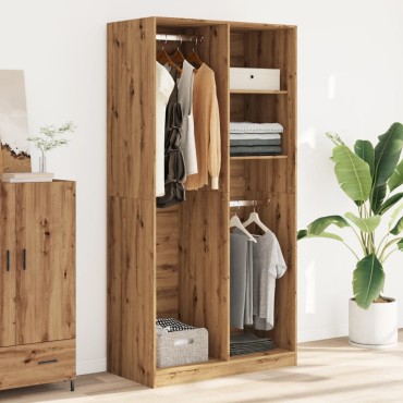 vidaXL Ντουλάπα Αρτισιανή Δρυς 100x50x200cm Επεξεργασμένο Ξύλο 1 τεμ.