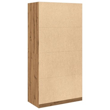 vidaXL Ντουλάπα Αρτισιανή Δρυς 100x50x200cm Επεξεργασμένο Ξύλο 1 τεμ.