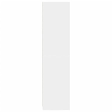 vidaXL Ντουλάπα Λευκή 100x50x200cm από Επεξεργασμένο Ξύλο 1 τεμ.