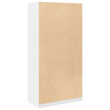 vidaXL Ντουλάπα Λευκή 100x50x200cm από Επεξεργασμένο Ξύλο 1 τεμ.