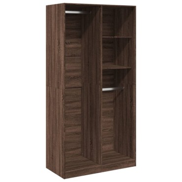 vidaXL Ντουλάπα Καφέ Δρυς 100x50x200cm από Επεξεργασμένο Ξύλο 1 τεμ.