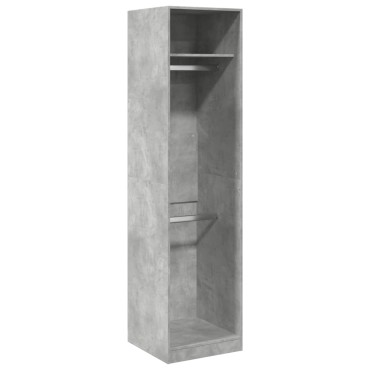 vidaXL Ντουλάπα Γκρι του Σκυροδέματος 50x50x200cm Επεξεργασμένο Ξύλο 1 τεμ.