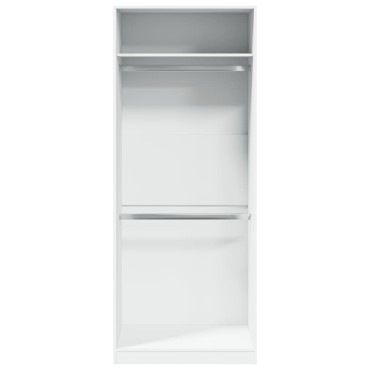 vidaXL Ντουλάπα Λευκή 80x50x200cm από Επεξεργασμένο Ξύλο 1 τεμ.