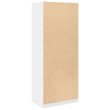 vidaXL Ντουλάπα Λευκή 80x50x200cm από Επεξεργασμένο Ξύλο 1 τεμ.