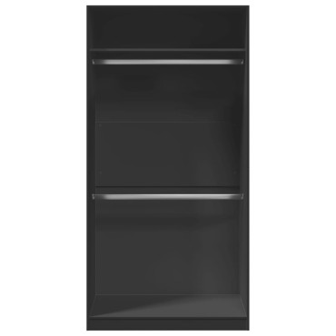 vidaXL Ντουλάπα Μαύρη 100x50x200cm από Επεξεργασμένο Ξύλο 1 τεμ.