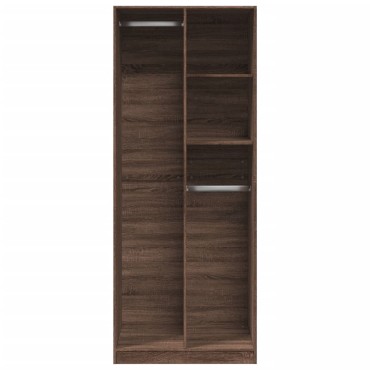 vidaXL Ντουλάπα Καφέ Δρυς 80x50x200cm από Επεξεργασμένο Ξύλο 1 τεμ.