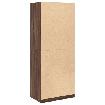 vidaXL Ντουλάπα Καφέ Δρυς 80x50x200cm από Επεξεργασμένο Ξύλο 1 τεμ.